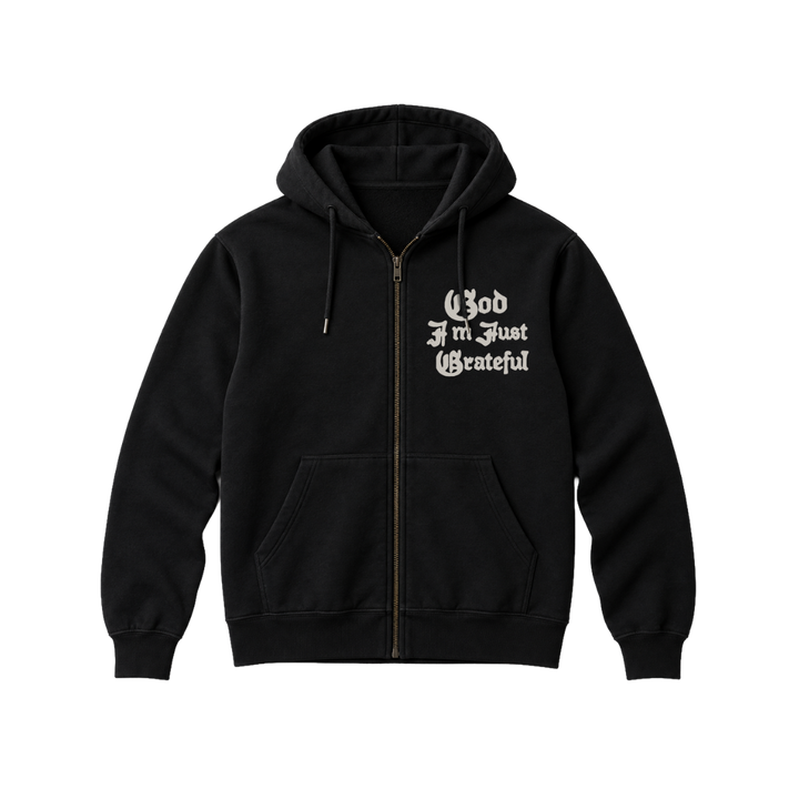 Grateful Zip Tour Hoodie - Black